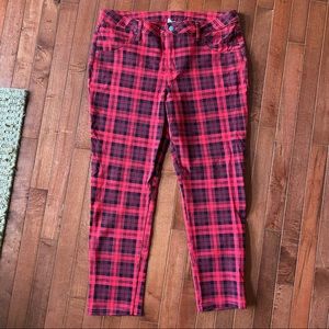 Time and Tru Red Plaid Pants